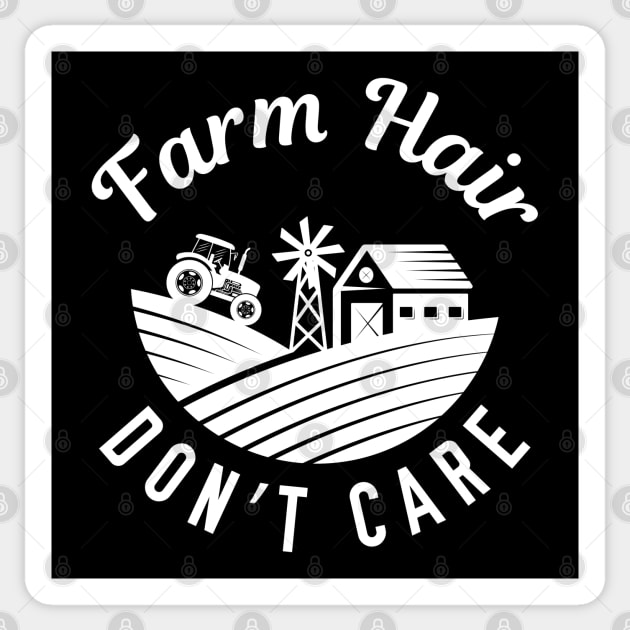 Farm Hair Don’t Care Sticker by LuckyFoxDesigns